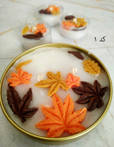وارمر فلزی شمع برگ پاییزی