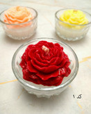 شمع گل با پیاله شیشه ای مناسب هدیه