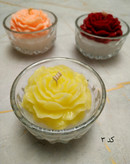 شمع و پیاله شیشه ای تزئینی