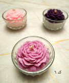 شمع گل با پیاله شیشه ای مناسب هدیه