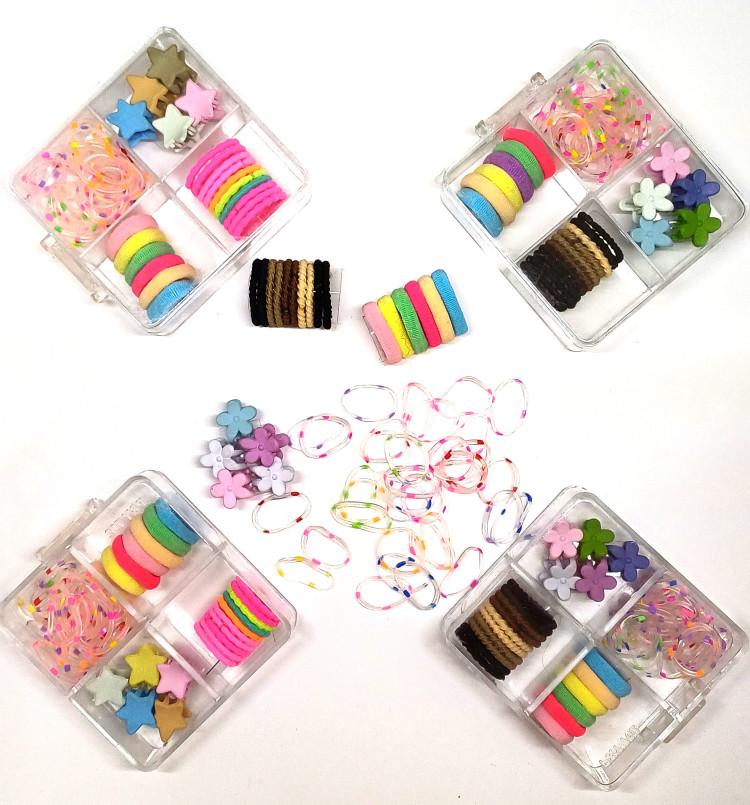 پک کش و گیره مو فانتزی دخترانه با رنگهای شاد و طرحهای فانتزی